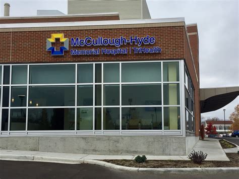 Mccullough hyde - Oct 18, 2019 · October 18, 2019. TriHealth, a 60% owner of McCullough-Hyde Hospital for the past four years, is now taking over 100% ownership of the Oxford hospital, the two institutions announced this week. “McCullough-Hyde is an important part of TriHealth’s strategy to provide citizens of the Tristate region the highest quality care at convenient ... 